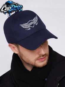 Navy 1pc Unisex Von-Dutchs Print Baseball Cap, Sun Hat, Curved Brim, Dad Cap. Suitable For Daily Use And Outdoor Activities. Outdoor Adjustable Sun Cap. Spring-Summer Travel, Tourism, Beach Vacation Hat. - 藏蓝色 - 查看 4