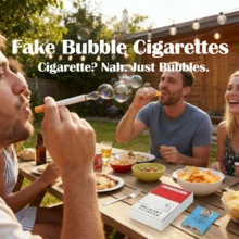 Fun Cigarette Shaped Bubble Blower, Wubble Bubble & Wobble Bubble Design, Mini Portable Bubble Puff With Cigarette Pack Box, Novelty Bubble Cigarette / Bubble Cigarettes Toy, Prank Stress Relief Gag Gift, Party Favors For Men Women, Bubble Blowing Cigarette For Office & Daily Leisure - Multicolor - View 3