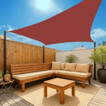 1pc, Outdoor Sunshade Sail Available In Multiple Colors, Outdoor Sun Protection Fabric For Gardens, Balconies, And Terraces, Uv-Resistant Sunshade Awning, Camping Equipment - Multicolor - View 6