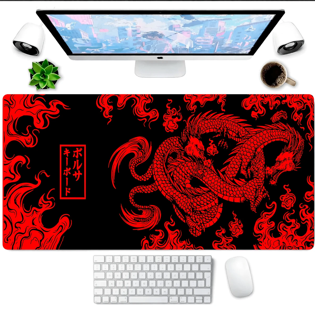 Non-Slip Gaming Mousepad, Precision And Comfort, Professional Design, 80x30cm, For PC, "Oriental Dragon" Theme - 3069 - 查看 1