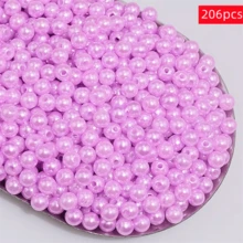 206 hạt acrylic 8mm nhiều màu sắc, hiệu ứng nứt, gradient, hình tròn, màu tím lãng mạn, hạt trang trí DIY, hạt rời cần thiết cho vòng tay, vòng cổ và phụ kiện dành cho người đam mê thủ công, hạt có lỗ thẳng, hạt tình bạn, quà tặng nhỏ. - 8mm - Xem 11