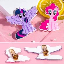 MY LITTLE PONY 2件套合作款卡通发夹套装，包含粉色小马、彩虹小马和可爱小马三种可爱造型，色彩鲜艳，忠实还原动画角色，做工精细，质感丰富，是女士的时尚配饰。 - 彩色 - 查看 9
