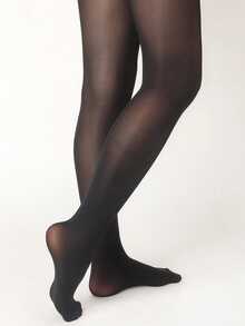 A New Pair Of Women'S 20D Transparent Black Sheer Tights - Smooth And Comfortable, With A Easy And Stylish Design, Versatile For Various Outfits, Suitable For Hand Washing Or Dry Cleaning, Elegant Style, And Comfortable To Wear - màu đen - Xem 5