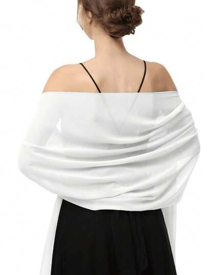 Chiffon Shawl Scarf Wrap, For Brides, Weddings, Evening Dresses, And Special Occasions, Casual And Versatile.,Beach,Holiday