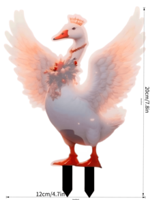 Tượng ngỗng trắng thanh lịch, tượng trưng cho sự thuần khiết, lòng trung thành, tình yêu, may mắn và khát vọng. Đứng vững trên giá đỡ, tượng có thể được đặt trong sân hoặc bãi cỏ, hòa quyện với môi trường tự nhiên và mang lại sức sống năng động cho cuộc sống. - A - Xem 5