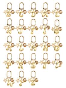 Gold Bubble Letter A-Z Keychain For Women, Cute Alphabet Initial Charm Decorated With Starfish And Seashells, Shiny Metal Letter Key Ring, Personalized Bag Charm, Handbag Backpack Purse Hanging Accessory, Car Keychain Decoration. Ideal For Daily Use, Travel, School, Shopping, Gifting,Perfect For Valentine'S Day, Birthday,Holiday Gifts For Girls, Teens, Women, Friends,Mother's Day Gift - Multicolor - View 10