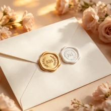 50pcs Flower Shaped Wax Seal Stickers, Customizable Logo Wax Seal Stickers, Handmade Wax Seal Stickers Suitable For Wedding Invitations, Self-Adhesive Envelope Wax Seal Stickers, Stickers For Laptop - Flower - View 12