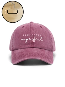 1pc Unisex Printed "PERFECTLY IMPERFECT" Washed Baseball Cap, Lightweight Breathable Adjustable Sun Hat Suitable For Outdoor Spring/Autumn Travel, Hiking, Cycling,Summer,Beach - Print - View 10