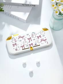 (2025) Accesorios, Funda/Cubierta protectora con diseño de lazo y conejo, lindo y fresco, compatible con Switch 2/Switch NS/Switch OLED/Lite, compatible con accesorios de consola Switch 2/Switch, juego completo que incluye bolsa de almacenamiento, estuche para tarjetas de juego, cubierta protectora Switch, mejor regalo compatible con jugadores de Switch - Multicolor - Ver 15
