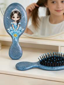 Bộ lược trẻ em in hình công chúa nhiều màu sắc, gồm 4 chiếc/2 chiếc/1 chiếc, bộ dụng cụ làm tóc, lược chải tóc mượt mà in hình công chúa thanh lịch, tay cầm bằng nhựa ABS, thích hợp sử dụng hàng ngày, lý tưởng làm quà tặng cho trẻ em. - Nhiều màu - Xem 2