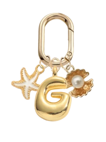 Gold Bubble Letter A-Z Keychain For Women, Cute Alphabet Initial Charm Decorated With Starfish And Seashells, Shiny Metal Letter Key Ring, Personalized Bag Charm, Handbag Backpack Purse Hanging Accessory, Car Keychain Decoration. Ideal For Daily Use, Travel, School, Shopping, Gifting,Perfect For Valentine'S Day, Birthday,Holiday Gifts For Girls, Teens, Women, Friends,Mother's Day Gift - Multicolor - View 21