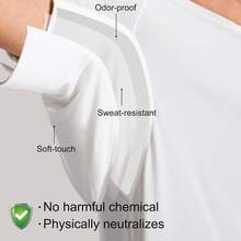 NOSWEAT S-XL Herren Schweißabsorbierendes T-Shirt, integrierte Achselhöhlen-Schweißpolster, atmungsaktives Anti-Schweiß Unterhemd, schnelltrocknende Kurzarm-Basisschicht geeignet für Arbeit, Sport und Sommer - Herrenweste - Übersicht 7
