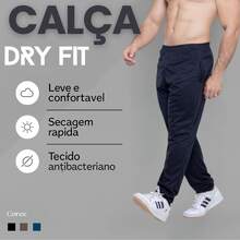 Kit Of 2 Men's Slim Fit Dry Fit Sports Pants For Gym And Workout - Blue and Gray - View 5