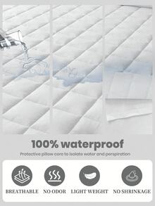 1pc Waterproof Quilted Incontinence Mattress Pad - Geometric Grid Pattern, Minimalist Design, Waterproof & Leakproof, Suitable For Single/Double/King Size Beds, Ideal For Home, Hotel, Pet Facilities, Nursing Care (Pillow Case Not Included) - Waterproof Diaper Pad - Black - View 5