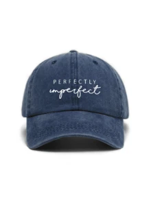 1pc Unisex Printed "PERFECTLY IMPERFECT" Washed Baseball Cap, Lightweight Breathable Adjustable Sun Hat Suitable For Outdoor Spring/Autumn Travel, Hiking, Cycling,Summer,Beach - Print - View 14