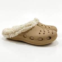 Women's Clog With Sherpa Lining, Warm Winter Style, Non-Slip PVC, Comfortable, Unisex, Sizes 35-42 - 駝色 - 查看 9