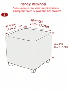 1件/2件装纯色沙发脚凳套，适用于客厅家居装饰，弹力防尘凳套，适用于酒店、酒吧、卧室 - 米色 - 查看 3