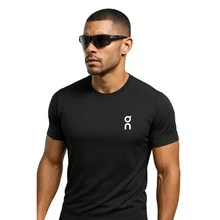 KIT 3 T-Shirts + 2 Men's Dry Fit Shorts, ON Running Gym Original 6 PIECES - Đen, xanh dương và trắng - Xem 2