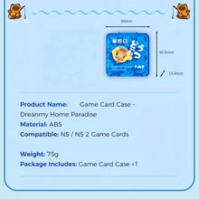Funda protectora de la isla animal azul IINE para Switch2(2025) / NS2, funda protectora con 2 tapas de joystick, estuche para tarjetas de juego, funda de PC delgada y linda - Ver 8