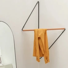 Perchero de pared a 90 grados, perchero de pared para dormitorio, perchero de esquina, estantería de almacenamiento, perchero de esquina, perchero de pared minimalista nórdico de esquina, perchero de abrigos de esquina moderno para el hogar, perchero de sombreros, estantería de pared, perchero de esquina de hierro, puede almacenar abrigos, sombreros y bufandas, mejora el aprovechamiento del espacio - Negro - Ver 4