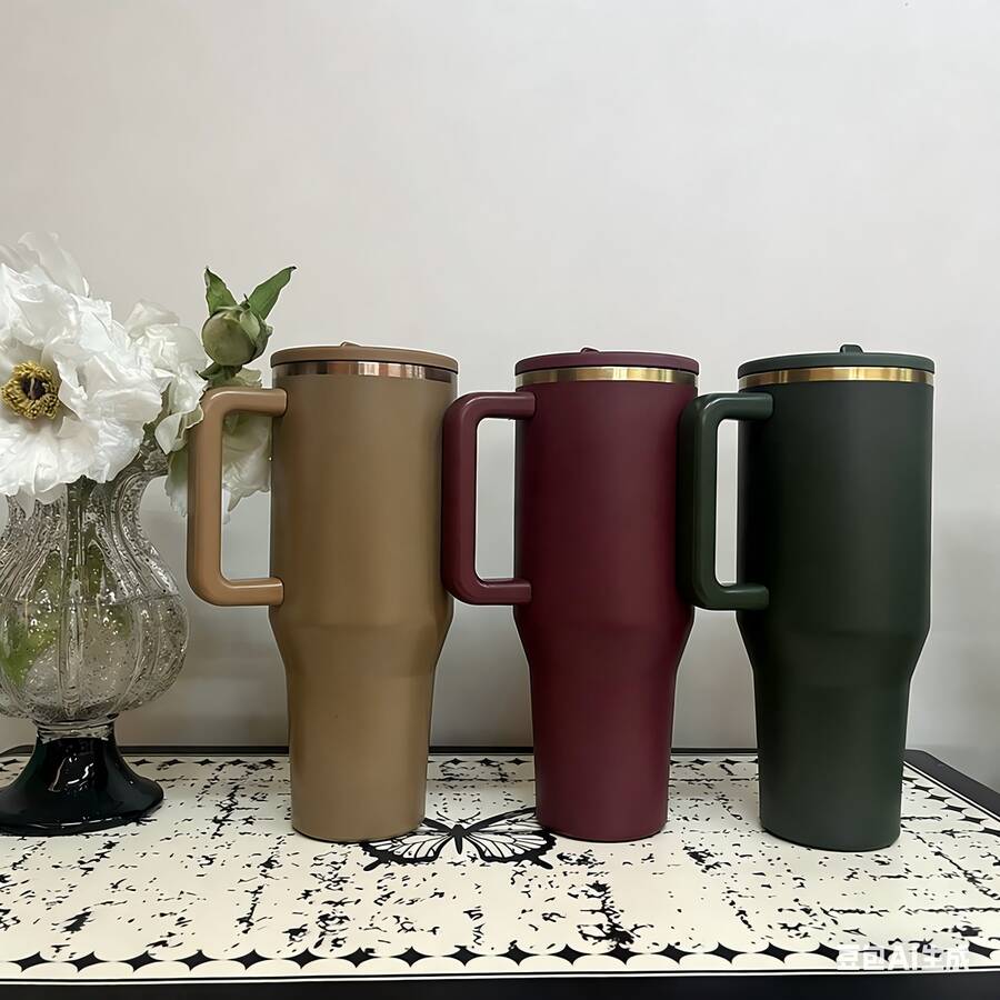 32OZ&40OZ Sport Insulated Water Bottle – Triple-Wall Vacuum, Leak-Proof, Shatterproof Stainless Steel | Ergonomic Handle, Wide Mouth, Easy Clean | Stylish, Reusable | Ideal For Fitness, Hiking, School & Daily Use | Ultimate On-The-Go Hydration Solution - Colorful Graffiti - 查看 1
