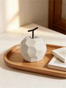 1件苹果梨北欧风格极简树脂雕塑，几何美学，现代装饰礼品，家居装饰摆件，置物架装饰，餐桌中心摆件，客厅装饰，抽象艺术雕塑装饰，餐厅中心摆件 - 多款 - 查看 11