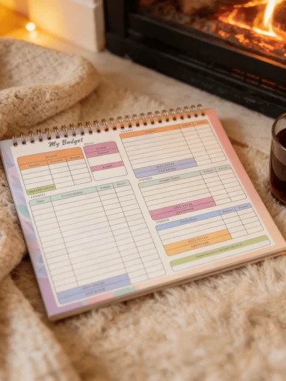 Premium Undated Monthly Budget Planner Notebook – Structured Layouts For Income, Expenses, Bills, Savings, Sinking Funds & Extra Debt Tracking, Sturdy Gold Coil Binding, Smooth Thick Paper, Perfect For Personal Finance, Budgeting, Debt Reduction & Long-Term Financial Goals