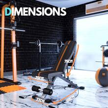 Foldable Adjustable Weight Bench | 90 Degree, Incline, Decline, Flat | Pre Assembled | Weights Set Compatible | Home Gym Benches | Full Body Workout Exercise | *EASY ASSEMBLY* - 預設 - 查看 2