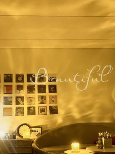 1个极光波浪投影灯，16色LED灯，星空氛围灯，适用于家庭、卧室和派对，卧室氛围灯 | 梦幻北极光效果