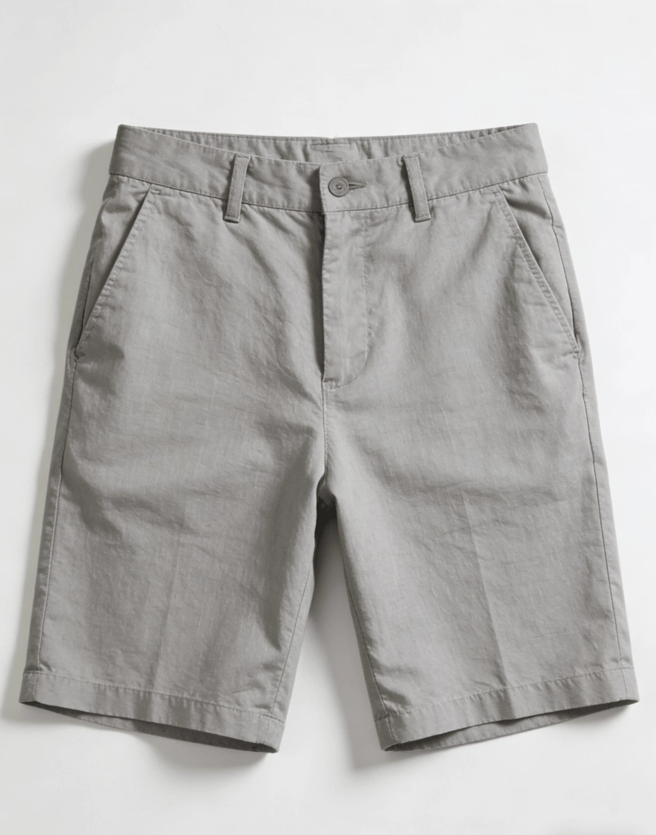 Men's Cotton Dress Shorts For Business Casual Style - 灰色 - 查看 1