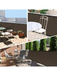 1pc HDPE Material Privacy Shading Net Cover, UV-Resistant Windproof Sunshade Canopy For Balcony, Gazebo, Patio, Outdoor Pool, Backyard - 1 Coffee-colored - View 3