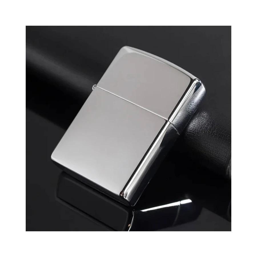 Rechargeable Pocket Gasoline Lighter, Compact And Portable Luxury Classic Model - Silver - View 1