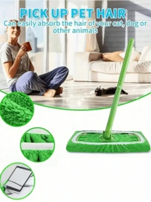 1/2/4件組超吸水可重複使用拖把布墊，聚酯纖維乾濕兩用地板清潔布，易更換家用地板護理拖把墊，通用接頭墊，可重複使用除塵深層清潔拖把墊，清潔用品，拖把地板清潔，清潔，家居用品 - A - 查看 7