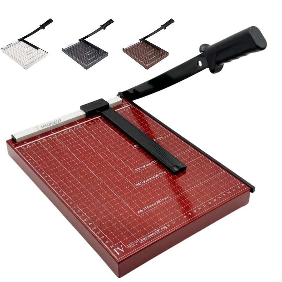 Guillotina Metal Carta A4 Cortador Afilado Papel Foto Tarjeta Vmingo - Marrón - Ver 1