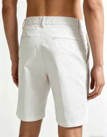 Men's Cotton Dress Shorts For Business Casual Style - White - View 4