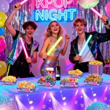 K-Pop Party Decorations, Disposable Paper Food Trays Popcorn Snack Boats For K-Pop Music Theme Birthday Supplies - Style 1 - View 3