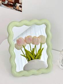 Compact Foldable Makeup Mirror, Portable Tabletop Mirror With Dopamine Color, 90° Adjustable Stand And Wall Mount, Suitable For Bedroom Or Travel, Perfect Gift For Women, Mothers And Friends, Applicable For School Decor, Campus Surprise, Dorm Decor, Back To School Home Decor, Room Decor And School Supplies - Multicolor - View 6