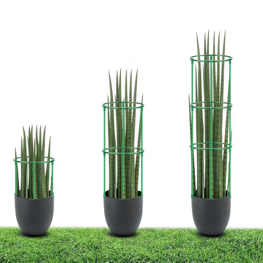 3pcs Stackable Plastic Plant Stakes, Compact And Practical For Indoor/Outdoor Use On Climbing Plants, Leaves, Vegetables, Ideal For Hobbyists - Multicolor - View 1
