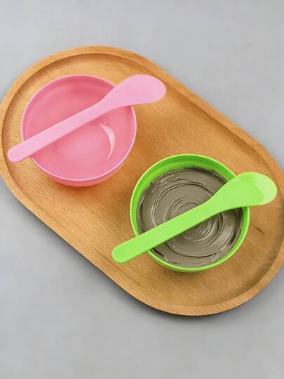 Home Facial Mask Bowl Set, Includes Mask Mixing Bowl And Brush, Professional Spa Grade Clay Mask Bowl And Brush Set