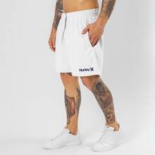 KIT OF 3 HURLEY BASIC SURFING SHORTS, TACTEL ELASTANE BERMUDA SHORTS, DRY FIT, SUMMER, LIGHTWEIGHT, SKATEBOARDING - 黑色,藍色和白色 - 查看 6
