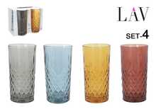 U HOME - LAV Set de 4 Vasos Colores Variados - Odin 356cc - Ver 2