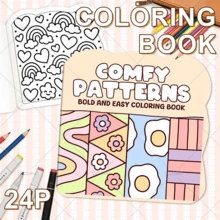 24 Pages Comfort Pattern Coloring Book For Adult Cute Cozy Daily Activities Irregular Patterns | Colouring Book For Stress Relief, Birthday Day Gift, Back To School Supplies - Comfortable Pattern - View 4