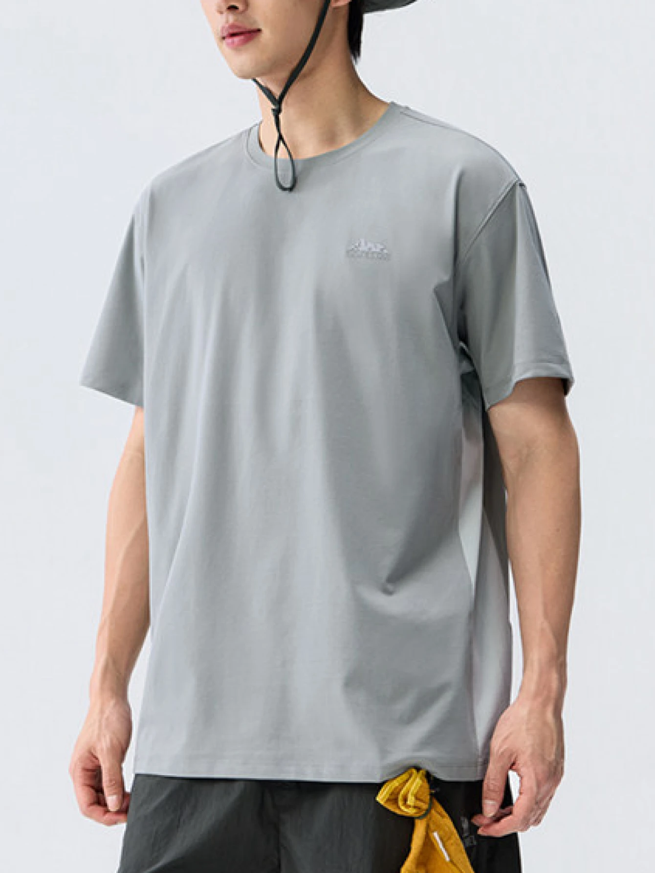 CAMEL CROWN Áo thun nam tay ngắn mùa hè, nhanh khô, dáng rộng thoải mái, kháng khuẩn, thoáng khí. - xanh xám xanh - Xem 1