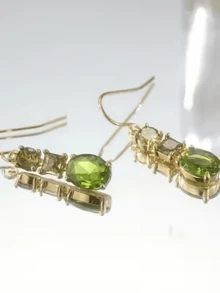 1 Đôi bông tai mặt dây chuyền hình học pha lê xanh lá cây phong cách Bohemian cổ điển, thanh lịch, độc đáo, lấp lánh, thích hợp làm quà tặng cho phụ nữ đeo hàng ngày, dự tiệc và du lịch. - màu xanh lá - Xem 3