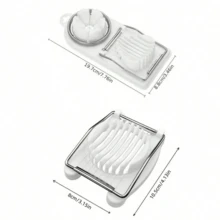 1pc Multi-Function Egg Cutter, Suitable For Hard Boiled Eggs, 2-In-1 Egg Slicer/Divider/Dicer/Cutter, Kitchen Tool Essential - Multicolor - View 8