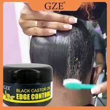 GZE 非洲黑蓖麻油强力定型啫喱，适用于辫子、脏辫、扭辫，抚平毛躁，定型发际线，不含对羟基苯甲酸酯、硫酸盐、矿物油或石油成分，富含黑蓖麻油和椰子油，塑造完美发际线。 - 黃色 - 查看 1