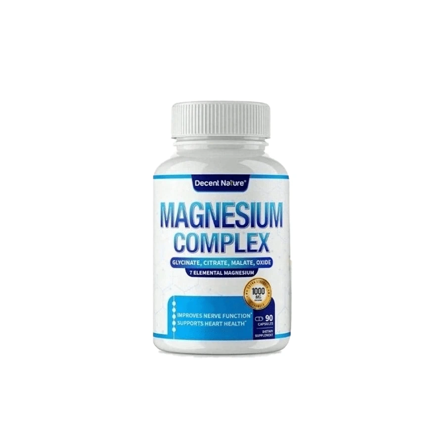 Miriyalyad Magnesium Complex Elemental Supplement 1000mg Magnesium Glycinate Citrate Malate Taurate Oxide Aspartate Orotate Non-GMO 90 Capsules Healthcare Mineral Dietary Bathroom - 1 CÁI - Xem 1