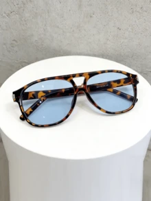 1pc New Cat Eye Retro Glasses, Suitable For Men, Women, Students For Daily Casual, Beach, Street Style, Runway, Party, Perfect Choice - Multicolor - View 3