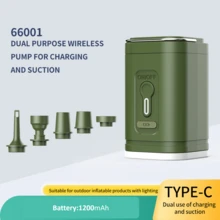 Compact 3-In-1 Electric Air Pump With LED Light And SOS Light, Portable Wireless Inflator/Deflator, Suitable For Outdoor Camping And Home Clothing Organization, (Not Suitable For Balloons And Tires) - A - View 10