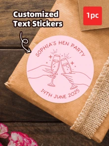 Từ 1 đến 120 miếng dán tùy chỉnh, nhãn cá nhân hóa có nhiều kiểu dáng - chống thấm nước và chống dầu - có thể được tùy chỉnh với văn bản và ngày tháng theo lựa chọn của bạn. Dán chúng lên các sản phẩm trị liệu bằng hương thơm, son môi hoặc túi quà tặng trang sức để tặng khách một món quà lưu niệm độc đáo mang về nhà. - Nhiều màu - Xem 43